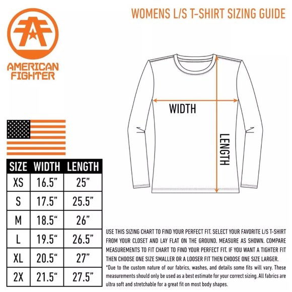 AMERICAN FIGHTER Women's T-Shirt L/S GALLOWAY - Picture 9 of 9